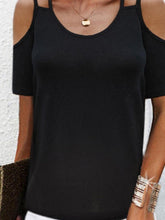 Casual Round Neck Off Shoulder Short Sleeve T-Shirt Ins Street
